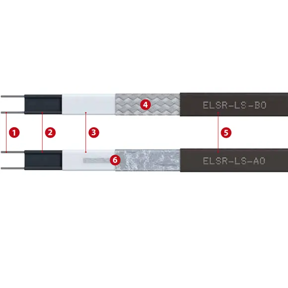 Isıtıcı Kablo Type ELSR-LS up to 80 °C Self Limiting Parallel Heating Tape ELSR-LS